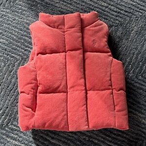 Pink Ralph Lauren Corduroy Puffer Vest